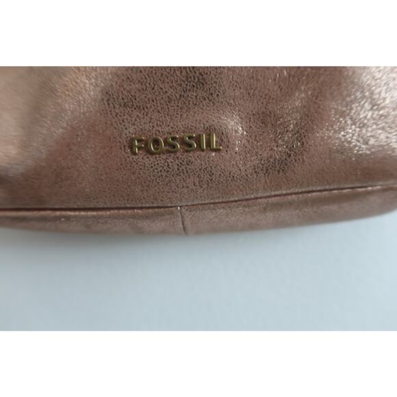 Fossil Piper Toaster Leather Crossbody Bag Metallic Rose Gold - Picture 4 of 8